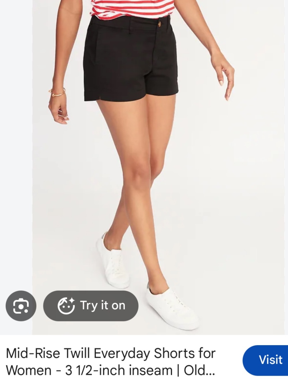 Old Navy Black Mid-Rise Everyday Shorts